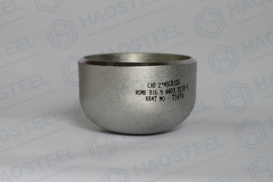 DN20 Endüstriyel Boru Ek Parçaları ANSI A403 Paslanmaz Çelik Boru Kapağı